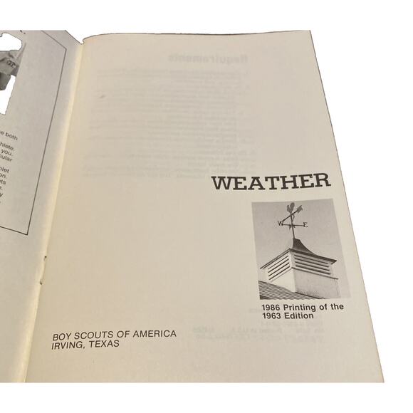 Boy Scouts of America BSA Merit Badge Series Weather VTG 1986 Meteorology Radar - Picture 3 of 7